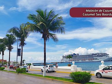 Departamento con vista al mar, alberca común, pre-construcción, Malecón, Cozumel
