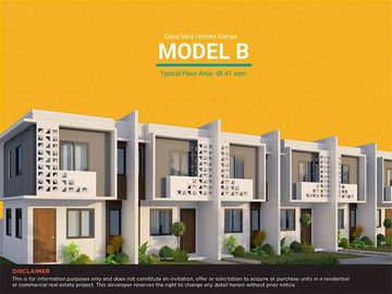 PRESELLING 2 bedrooms mid unit townhouse for sale in Casamira Daao Cebu