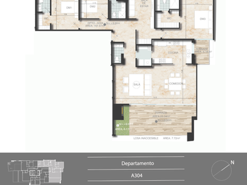 Departamento de 3 habitaciones en planos, con terraza y vista - Gonzalez Suarez