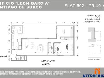 Ultimo Departamento 02 Dor. 75 m2 Santiago de Surco
