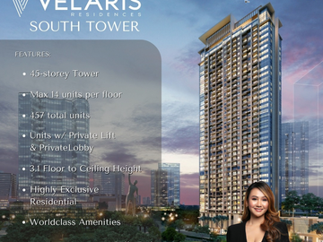 Pre-Selling Luxury Units in The Velaris Residences Bridgetown Pasig City