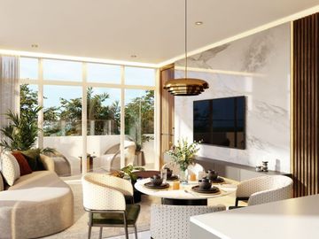 Departamento con alberca y jardin, area para mascotas, cigar lounge, gimnasio coworking y mas en venta Merida Norte