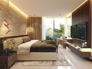 Departamento con alberca y jardin, area para mascotas, cigar lounge, gimnasio coworking y mas en venta Merida Norte