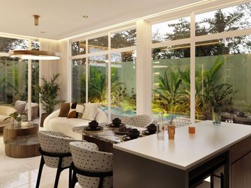 Departamento con alberca y jardin, area para mascotas, cigar lounge, gimnasio coworking y mas en venta Merida Norte