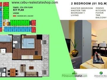 2 Bedroom Condo at PrimeWorld District Mactan