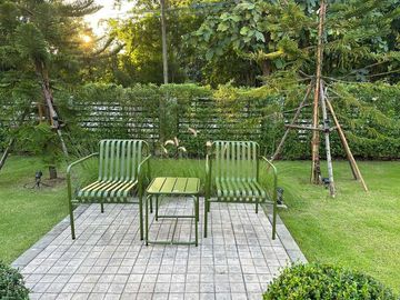 Modern house style, 4 bedrooms, with private swimming pool,nice garden. Very wide area, 300 square wah, good location near Mae Jo fresh market, Mae Jo