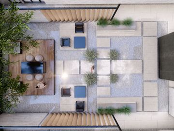 Condominio con balcón, Roof garden común y patio, Miguel Hidalgo, Ciudad de México.