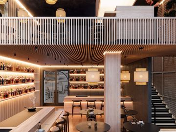 Loft con terraza, Roof Top,  Salas lounge, Zona Grill, pre-construccion Roma Norte, Ciudad de México.