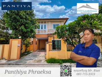 For sale 2-storey Semi-detached house in the Panthiya Phraeksa, newly renovated house.  Ready to move in