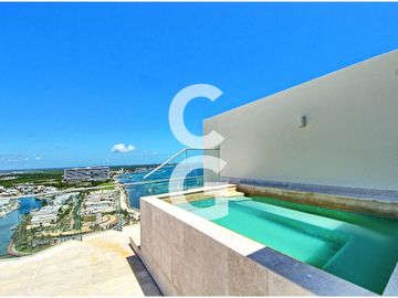 Departamento en Venta en Cancun en SLS Puerto Cancun de 6 Recamaras PH