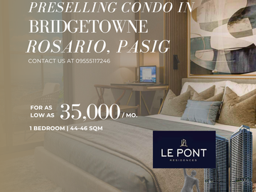 CONDO IN PASIG | LE PONT RESIDENCES 2BR | HYPER-SIZED AMENITIES | FREE AIRCON PER ROOM, REFRIGERATOR AND MORE | FUTURE BGC | TOWNSHIP IN PASIG