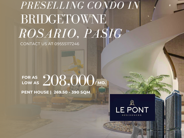 CONDO IN PASIG | LE PONT RESIDENCES 2BR | HYPER-SIZED AMENITIES | FREE AIRCON PER ROOM, REFRIGERATOR AND MORE | FUTURE BGC | TOWNSHIP IN PASIG