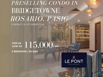 CONDO IN PASIG | LE PONT RESIDENCES 2BR | HYPER-SIZED AMENITIES | FREE AIRCON PER ROOM, REFRIGERATOR AND MORE | FUTURE BGC | TOWNSHIP IN PASIG