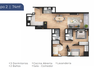 PROYECTO EN SAN MIGUEL-DEPAS  74m2 DE ESTRENO