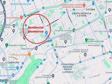 La Molina RESIDENCIAL MONTERRICO - Departamento de 3dorm + Cochera + Área en Azotea 3er.Piso – Condominio