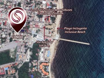 Departamento con vista al mar, Alberca, Rooftop, Gym, Centro, Playa del Carmen