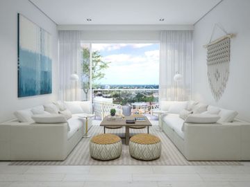 Penthouse con club de playa, alberca, Gimnasio, pista de jogging, area de asadores, Zona Norte, Merida