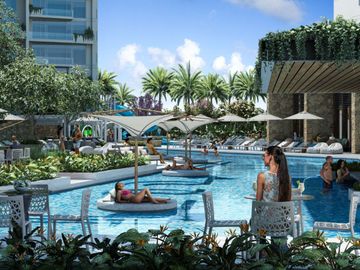 Penthouse con club de playa, alberca, Gimnasio, pista de jogging, area de asadores, Zona Norte, Merida