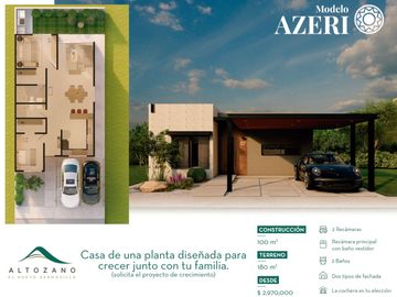Casa en venta Altozano Residencial de una planta al poniente de la ciudad