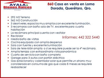 Casa en venta en Querétaro. Loma Dorada