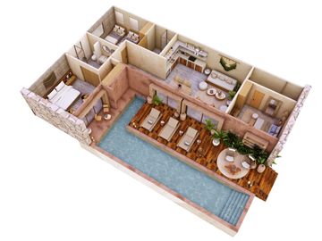 4 villas en la selva de Akumal. Comunidad muy exclusiva.