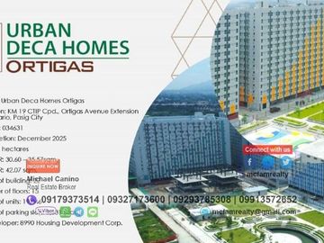 Condo For Sale Near St. Francis Square Urban Deca Ortigas Rent to Own thru PAG-IBIG, Bank and In-house