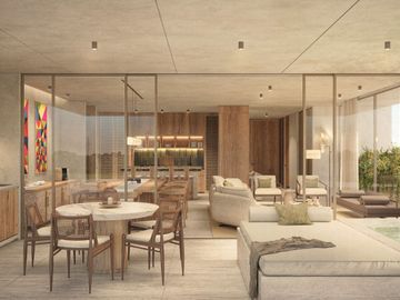 Departamento con alberca privada, simulador de golf, Cine, en venta, Zona Norte, Merida.
