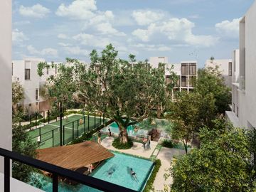 Condominio con Swim up, roof top, alberca, gimnasio, ludoteca, y mas amenidades, en  Zona Norte,  Merida.