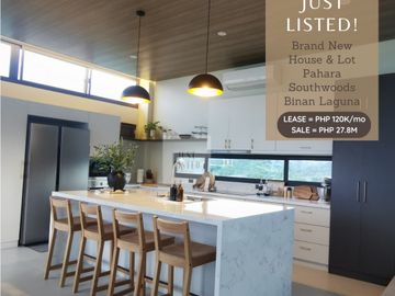 Brand New House & Lot for Sale and for Lease in PAHARA at SOUTHWOODS CITY  Binan City, Laguna