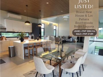 Brand New House & Lot for Sale and for Lease in PAHARA at SOUTHWOODS CITY  Binan City, Laguna