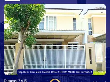 Dijual Rumah Griya Galaxy Wonorejo Rungkut Surabaya SHM Siap Huni Row Jalan 3 Mobil