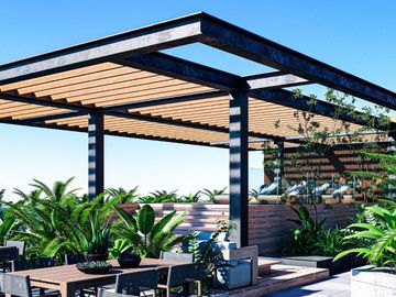 Condo de lujo, alberca, terraza, gimnasio, en venta Roma Norte CDMX.