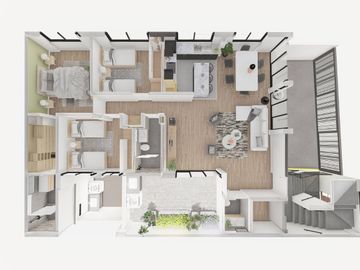 Primer piso en pre-venta con terraza/piscina área común