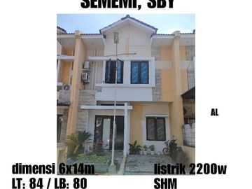 Rumah Palm Oasis Sememi Murah Surabaya Barat SIap huni  dkt Manukan Benowo
