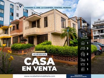 ¡EN VENTA! Casa Espaciosa y Acogedora en una Zona Segura y Familiar de Pereira
