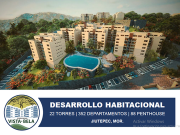 Departamento de 2 recámaras en Planta Baja, Fraccionamiento Vista Bela , Progreso, Jiutepec Morelos