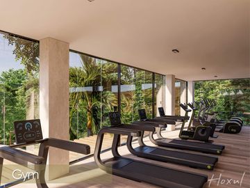 Condominio con 2 terrazas, vidta al mar y campo de golf,cuarto de servicio, alacena oculta, venta Corasol, Playa del Carmen.