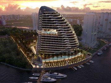 DEPARTAMENTO EN VENTA DE 1 RECÁMARA FRENTE AL MAR EN PUERTO CANCÚN, QUINTANA ROO, ECLUSIVIDAD Y PLUSVALÍA