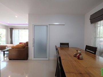 Spacious house for sale on the corner beside the lake in Mooban Ornsirin 3 San Pu Loei, Doi Saket
