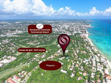 Casa de 4 recamaras con alberca privada, acceso al mar 2 departamentos independientes en venta en Playacar Fase 2.