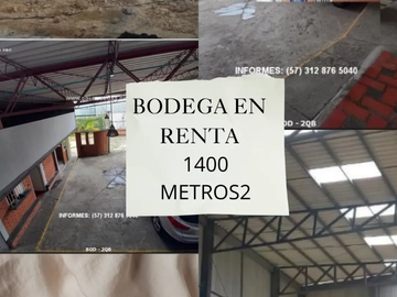 ALQUILER DE BODEGA DE 1400 MTS2, AMPLIAS ZONAS DE ESTACIONAMIENTO IDEAL PARA TU EXITO EMPRESARIAL.