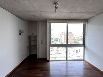 Moderno dúplex  estilo industrial de un dormitorio y habitación Home Office 🏡💎