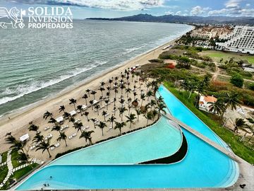 NUEVO VALLARTA | DEPARTAMENTO A PIE DE PLAYA EN MARITIMA PLAYA - ENTREGA INMEDIATA