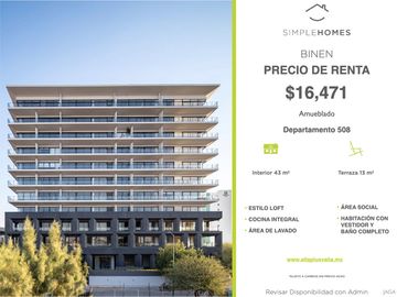 Acogedor Departamento en Renta en Binen