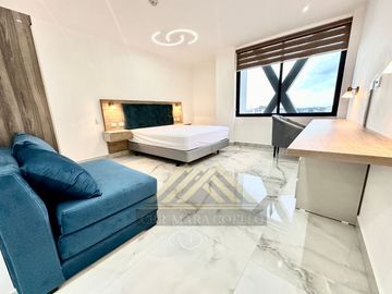 Departamento en alquiler amoblado, sector Torre Medica La Carolina ingreso a Machala