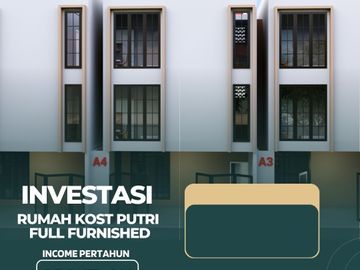 JUAL Kosan Putri (10 Kamar Kos) di Beji Dekat Kampus UI, Kost Baru 3 LANTAI Murah, Kota Depok Dijual