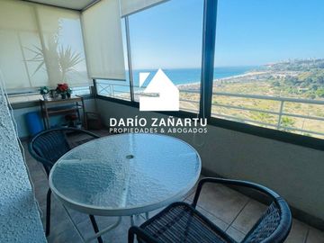 Departamento en venta  de dos dormitorios en Viña del mar con vista al mar