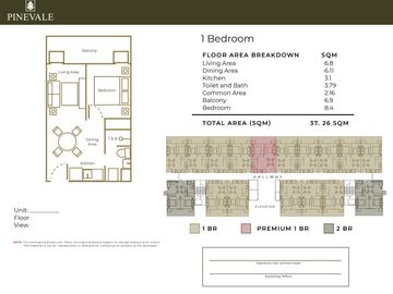 1 Bedroom - Condominium w/ Balcony Pinevale Tagaytay 25
