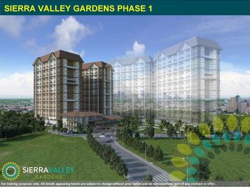 1BEDROOM UNIT AT SIERRA VALLEY GARDEN CAINTA RIZAL NO DP MONTHLY AS LOW AS 16k/MONTHLY