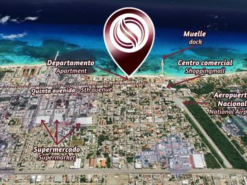 Penthouse con alberca y rooftop, frente al mar, pre-venta Playa del Carmen.
